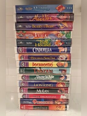 15 Disney VHS Tapes 5-Black Diamond, 7-Masterpiece Collection & 1-Masterpiece